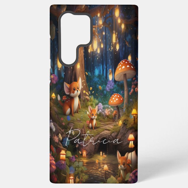 Whimsischer Wildbestand - Süße Tier Foxes Pilz Samsung Galaxy Hülle (Rückseite)