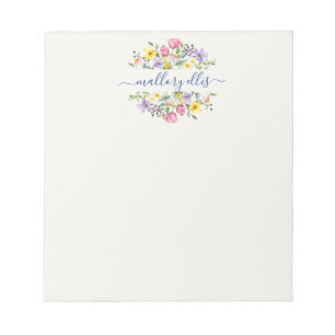 Whimsischer Wildblume Notizblock