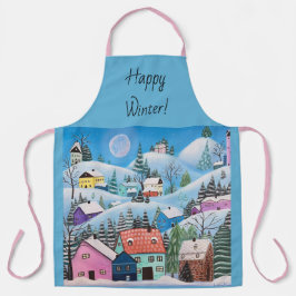 Whimsischer Winter Landschaft Schürze