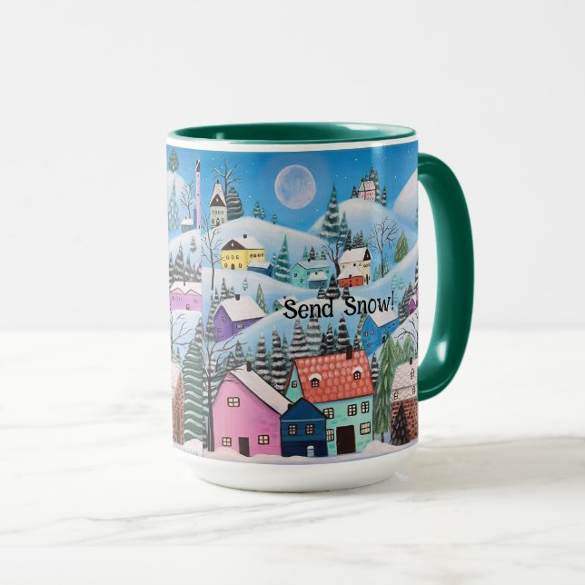 Whimsischer Winter Landschaft senden Schnee Tasse (VorderseiteRechts)