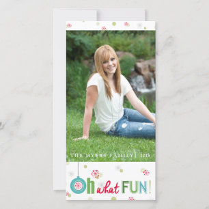 Whimsischer Winter Oh, was Spaß Feiertagskarte