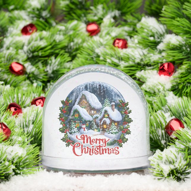 Whimsischer Winter Village Snow Globe Schneekugeln (Weihnachten)