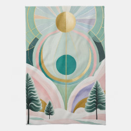 Whimsischer Wintertraum Geschirrtuch