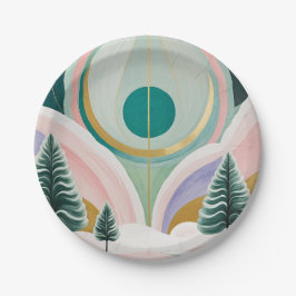 Whimsischer Wintertraum Pappteller