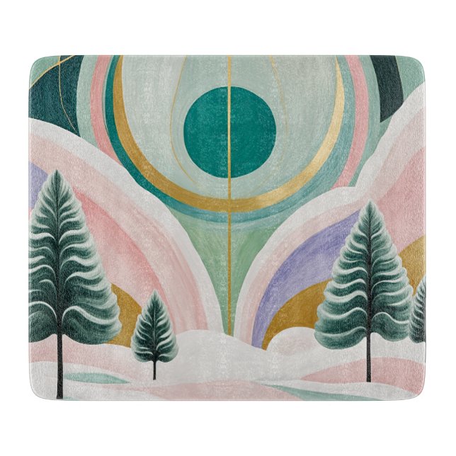 Whimsischer Wintertraum Schneidebrett (Vorderseite)