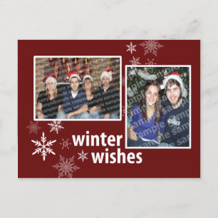 Whimsischer Winterwunsch Postkarte