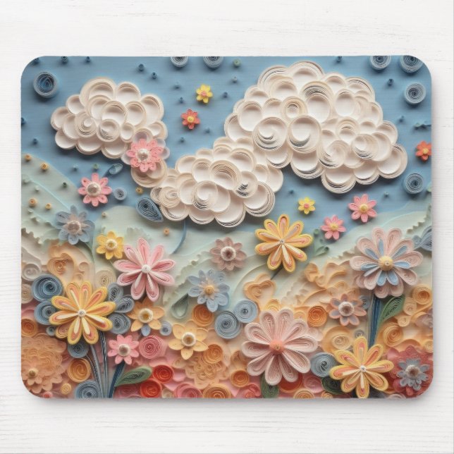 Whimsisches 3D-Papier - Quill Art Mousepad (Vorne)