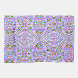 Whimsisches abstraktes geometrisches Diamantmuster Geschirrtuch