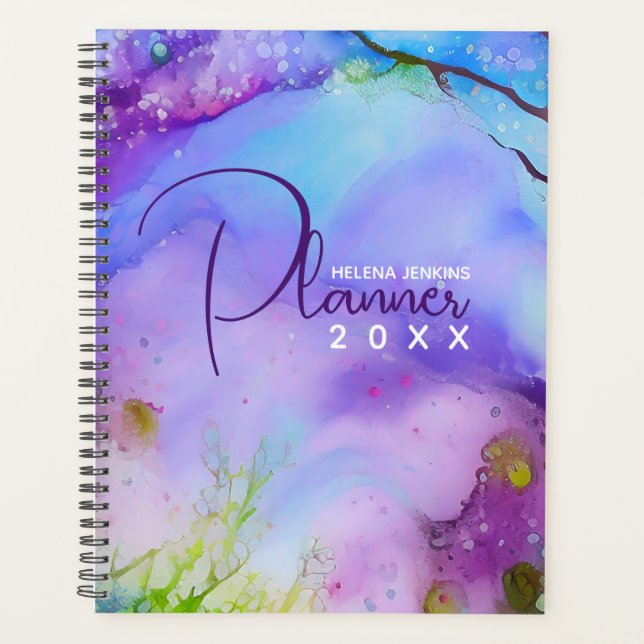 Whimsisches Aquarell Planer (Vorderseite)