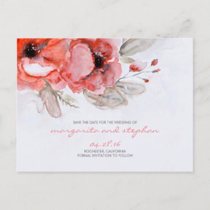 Whimsisches Aquarell Save the Date inspiriert blüh Ankündigungspostkarte