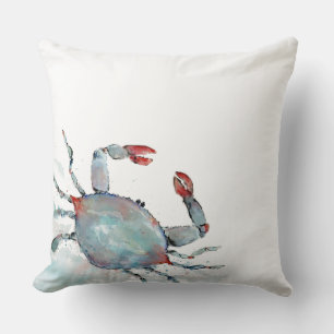Whimsisches Aquarellkrebs Kissen