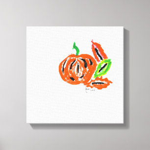 Whimsisches Aquarellpumpen Leinwanddruck