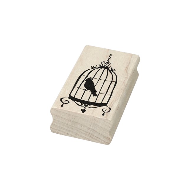 Whimsisches Birdcage Gummi Briefmarke Gummistempel (Stempel)