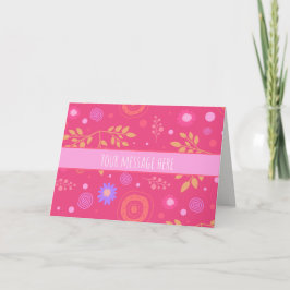 Whimsisches Blume Pink Inspirivity Notecard Karte