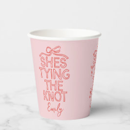 Whimsisches Coquette-Bugkon-Brautparty Pappbecher