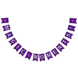 Whimsisches Enchant Magic Purple Halloween Geburts Wimpelkette