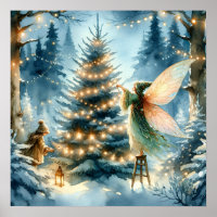 Whimsisches Fairies im Winter Wonderland