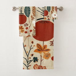 Whimsisches Falldesign Badhandtuch Set