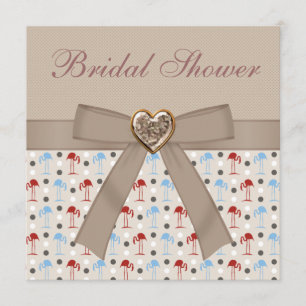 Whimsisches Flamingos-Brautparty Einladung