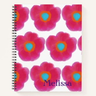 Whimsisches Floral Watercolor Notizbuch