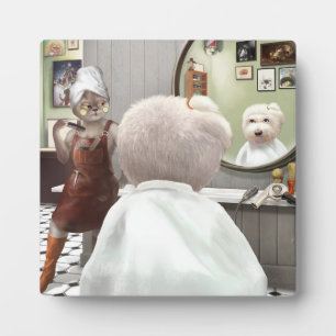 Whimsisches Friseursalon Fotoplatte