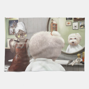 Whimsisches Friseursalon Geschirrtuch