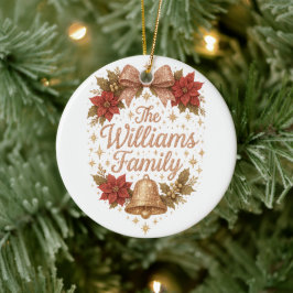 Whimsisches Funkelnd Drehbuch Weihnachten Keramik Ornament