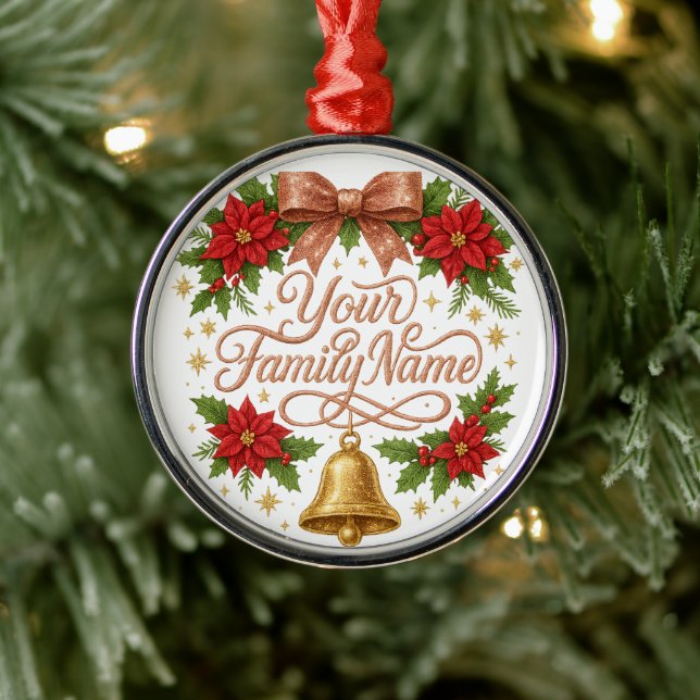 Whimsisches Funkelnd Drehbuch Weihnachten Ornament Aus Metall (Baum)