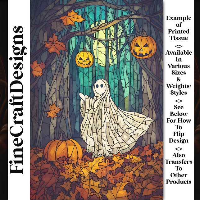 Whimsisches Ghost-Glas AB5 Dekoupage Seidenpapier (Von Creator hochgeladen)