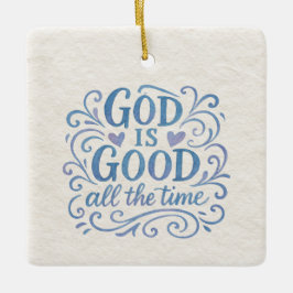Whimsisches Gut ist gute Typografie Keramikornament