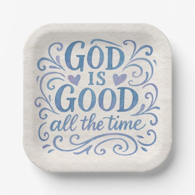 Whimsisches Gut ist gute Typografie Pappteller (Vorderseite)