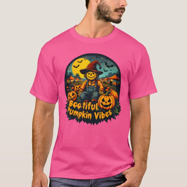 Whimsisches Halloween Dekor-Kürbis-Pumpkins-Gesche T-Shirt (Vorderseite)