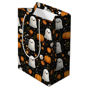 Whimsisches Halloween-Niedliches Ghosts & Pumpkins Mittlere Geschenktüte