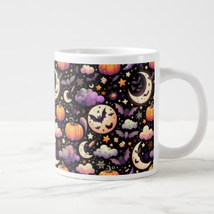 Whimsisches Halloween Night Sky Muster Jumbo-Tasse