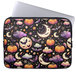 Whimsisches Halloween Night Sky Muster Laptopschutzhülle