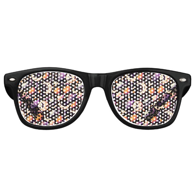 Whimsisches Halloween Night Sky Muster Partybrille (Vorderseite)