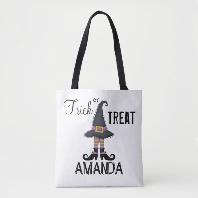 Whimsisches Halloween Typografie Spaß Custom Kids Tasche (Vorderseite)