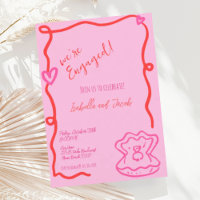 Whimsisches Handgezeichnetes, verrücktes Wavy-Enga