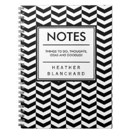 Whimsisches Herringbone Notizblock