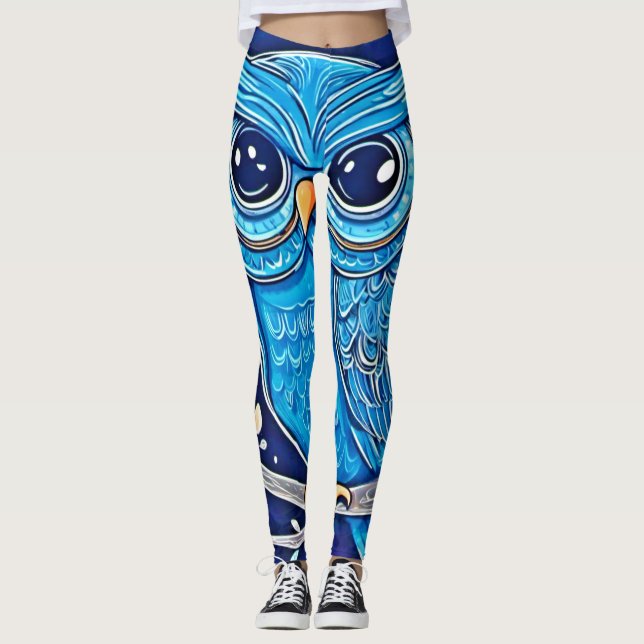 Whimsisches Kreidehuhn Leggings (Vorderseite)