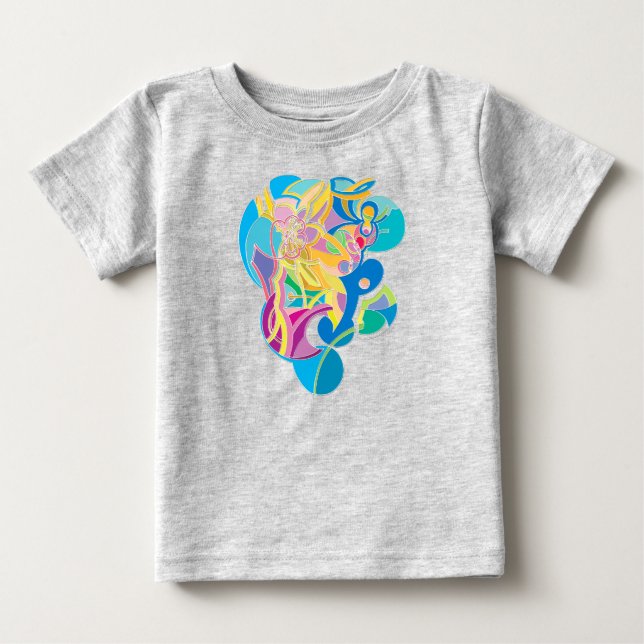 Whimsisches Kunstwerk Baby T-shirt (Vorderseite)