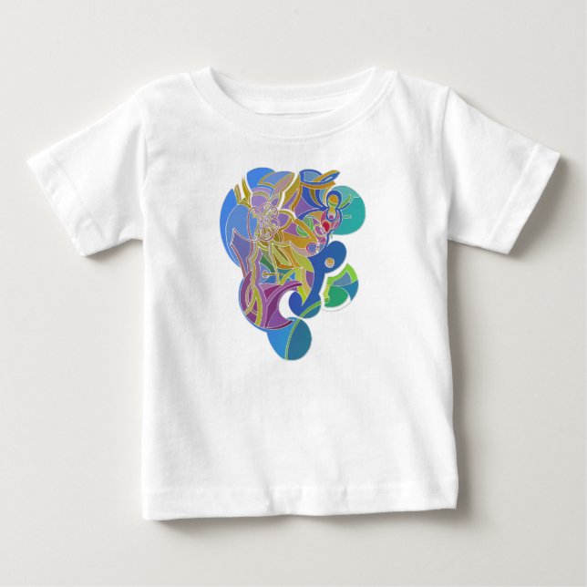 Whimsisches Kunstwerk Baby T-shirt (Vorderseite)