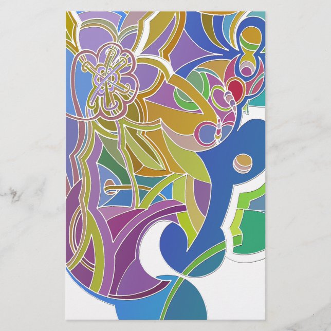 Whimsisches Kunstwerk Briefpapier (Vorderseite)