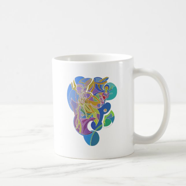Whimsisches Kunstwerk Kaffeetasse (Rechts)