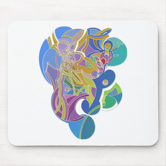 Whimsisches Kunstwerk Mousepad (Vorne)
