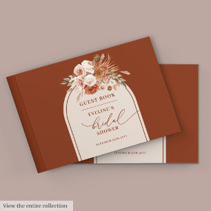 Whimsisches Kupferpampas boho bridal Gästebuch