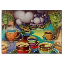 Whimsisches Land der Kaffeekuppen