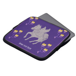 Whimsisches lila Pferd mit Flügeln Elektronik Tasc Laptopschutzhülle