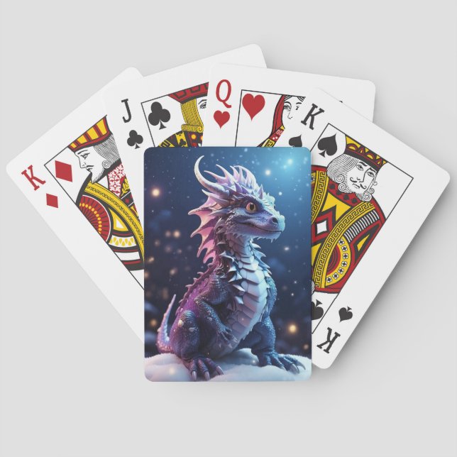 Whimsisches Märchendrachen Spielkarten (Rückseite)