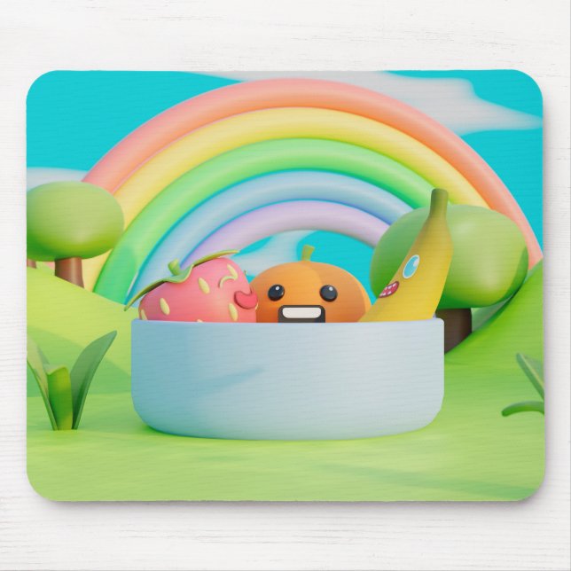 Whimsisches Märchenlandschaftsbild Mauspad (Vorne)